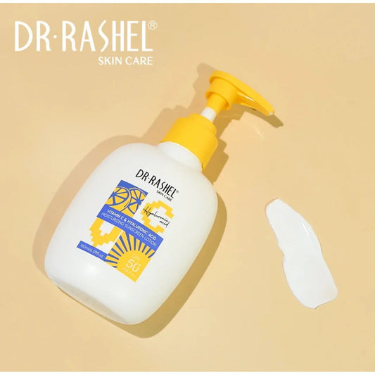 Dr Rashel Vitamin C Hyaluronic Acid Moisturizing SPF 50+ Sunscreen Lotion - 180ml