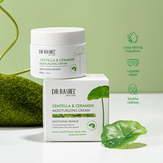 DR.RASHEL Centella & Ceramide Moisturizing Cream | Soothing Repair | Long-Lasting Hydration | 50g