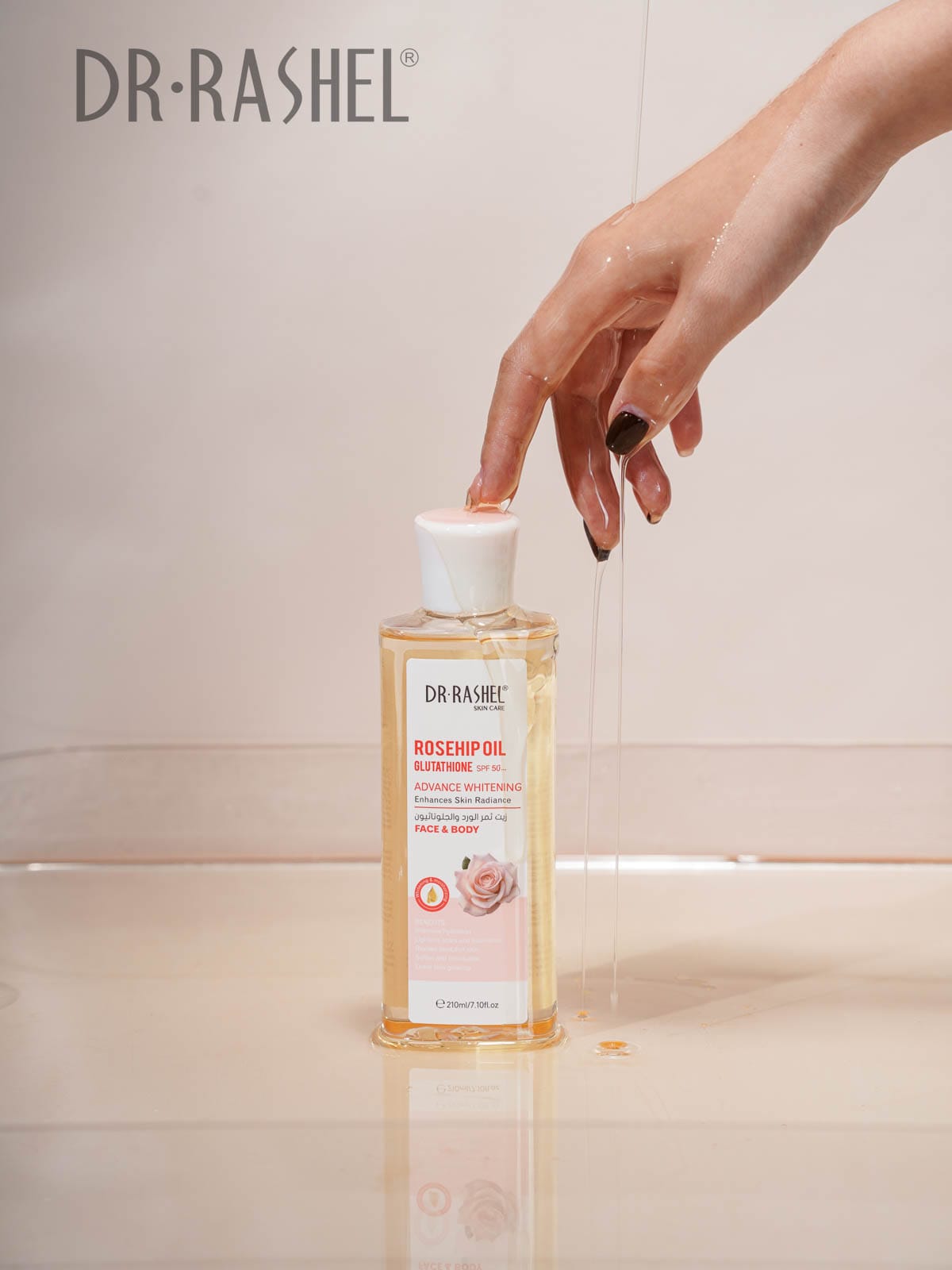 Dr RASHEL Face & Body Rosehip Oil Glutathione SPF50+ Advance Whitening Dr-Rashel-Official Dr RASHEL Face & Body Rosehip Oil Glutathione SPF50+ Advance Whitening Dr-Rashel-Official