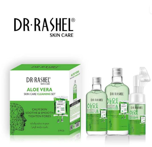 DR.RASHEL Aloe Vera Skin Care Cleaning Set – Soothing, Hydrating & Pore Tightening (3 PCS)