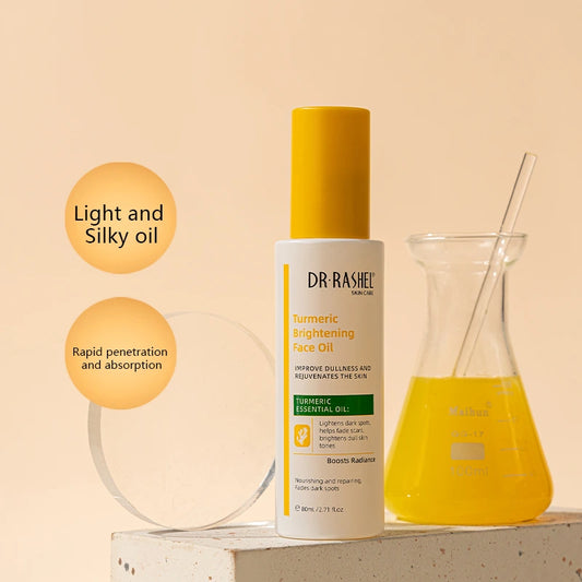 DR.RASHEL Turmeric Brightening Face Oil – Lightweight Glow & Dark Spot Care
