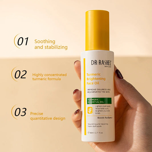 DR.RASHEL Turmeric Brightening Face Oil – Lightweight Glow & Dark Spot Care