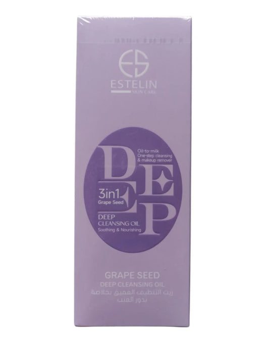 Estelin 3 In 1 Grape Seed Deep Cleansing Oil - Soothing & Nourishing