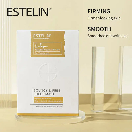 ESTELIN Collagen Bouncy & Firm Sheet Mask – Firming, Smoothing & Deep Hydration