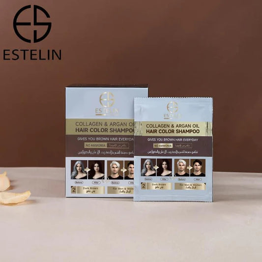Estelin Collagen & Argan Oil Sachet Hair Color Shampoo