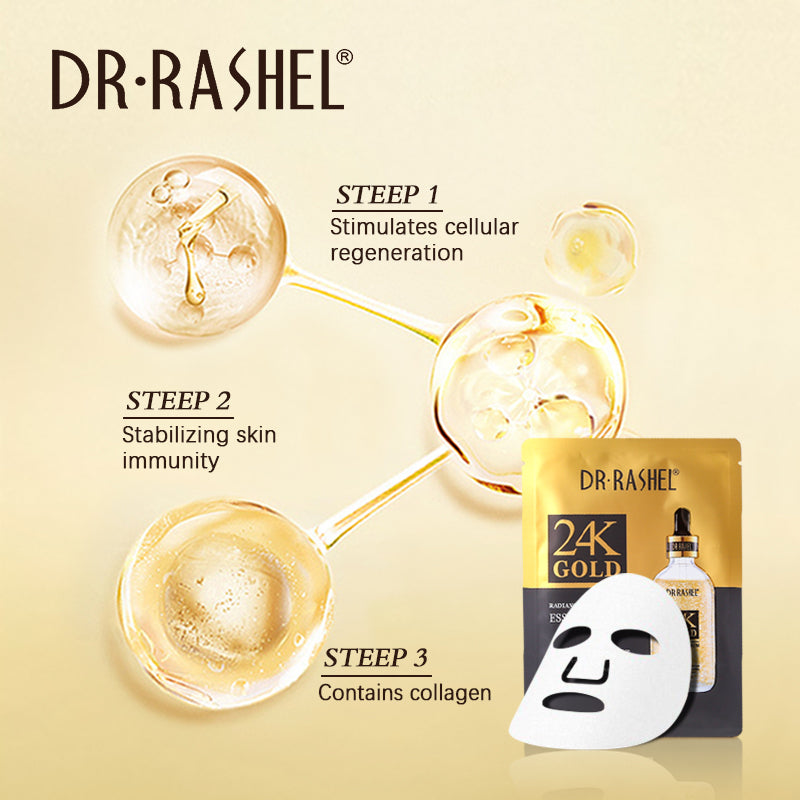 Dr.Rashel 24K Gold Radiance & Anti-Aging Essence Mask - Dr-Rashel-Official