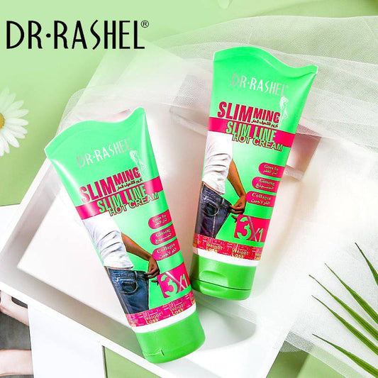 Dr.Rashel 3 in 1 Slimming Slim Line Hot Cream with Green Tea Collagen & Ginseng Formula For Slim Fit - 150gms - Dr-Rashel-Official