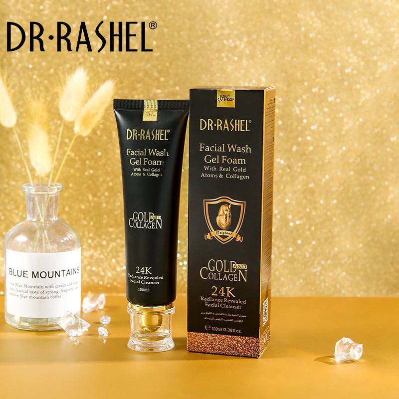 Dr.Rashel Facial wash Gel Foam with Real Gold Atoms u0026 Collagen - Dr-Rashel -Official