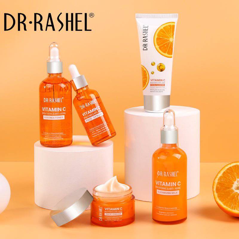 Dr.Rashel Vitamin C Brightening Anti Aging Skin Care Set Pack of 5 in Gift Box - Dr-Rashel-Official