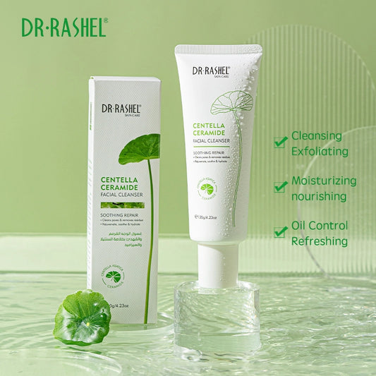 DR.RASHEL Centella & Ceramide Facial Cleanser | Soothing Repair | Deep Cleansing & Oil Control | 120g