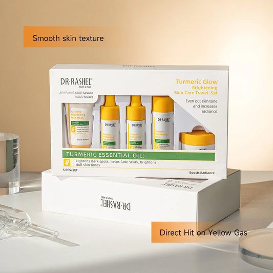 DR.RASHEL Turmeric Glow Brightening Skincare Travel Set (5-Piece)
