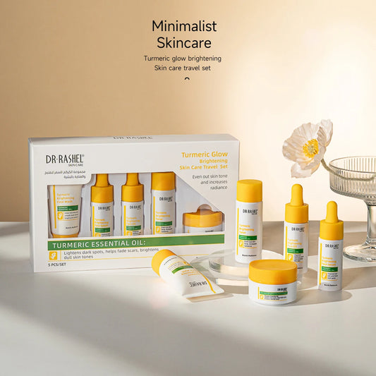 DR.RASHEL Turmeric Glow Brightening Skincare Travel Set (5-Piece)