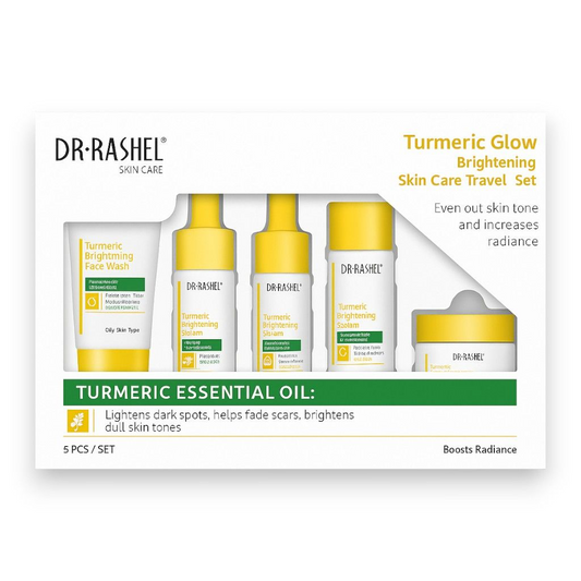 DR.RASHEL Turmeric Glow Brightening Skincare Travel Set (5-Piece)