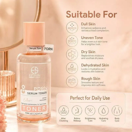 Estelin PDRN peptide niacinamide collagen Serum Toner 400ml