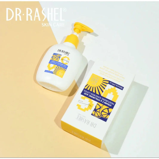 Dr Rashel Vitamin C Hyaluronic Acid Moisturizing  SPF 50+ Sunscreen Lotion - 180ml