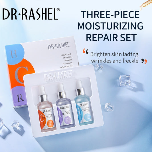 Dr.Rashel Vitamin C , Hyaluronic Acid And Retinol Facial Serum Pack Of 3 Serums