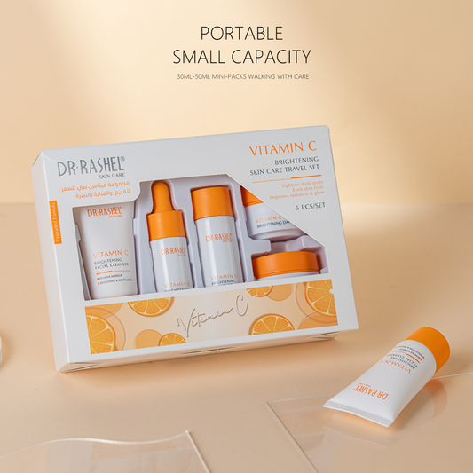 DR.RASHEL Vitamin C Brightening Skincare Travel Set (5-Piece Set)