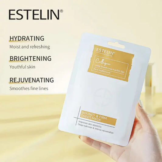ESTELIN Collagen Bouncy & Firm Sheet Mask – Firming, Smoothing & Deep Hydration