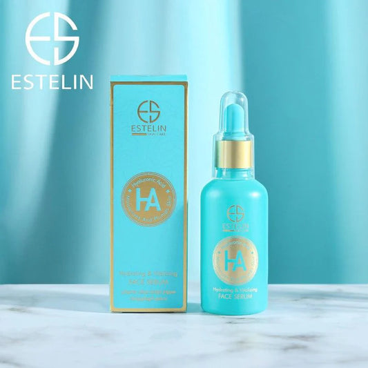 Estelin Hyaluronic Acid Hydrating & Vitalizing 4 Pc Kit Box Packing - Serum, Day & Night Cream, Facial Cleanser