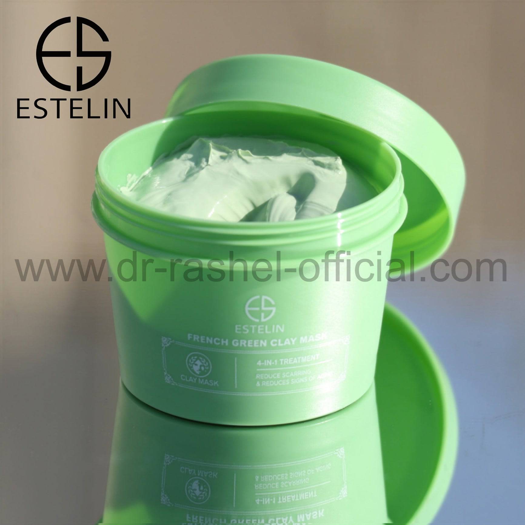 Estelin French Green Clay Mask By Dr.Rashel - 100g - Dr-Rashel-Official