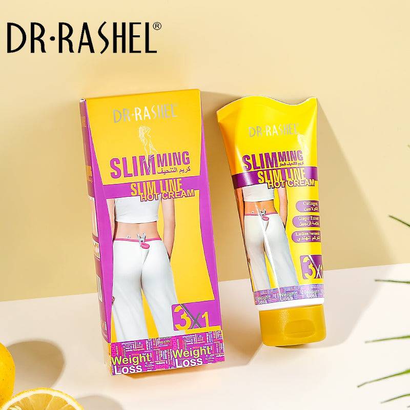 Dr.Rashel Slimming Slim Line Hot Cream with Ginger Extract Collagen & Turmeric For Slim Fit - 150gms - Dr-Rashel-Official