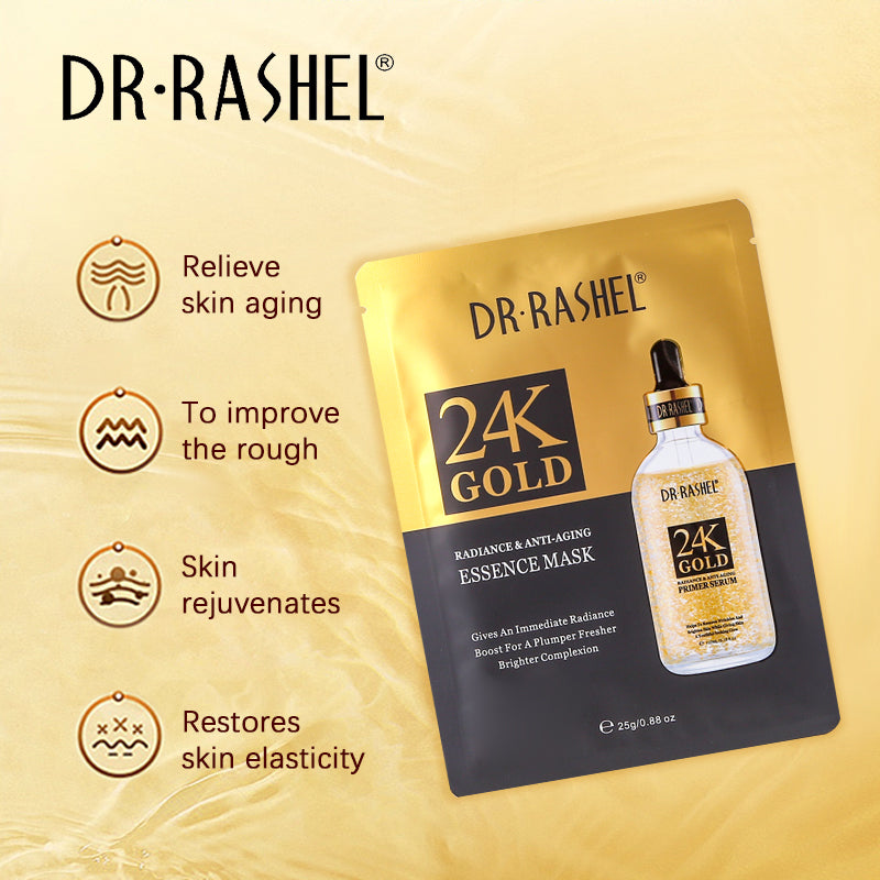 Dr.Rashel 24K Gold Radiance & Anti-Aging Essence Mask - Dr-Rashel-Official