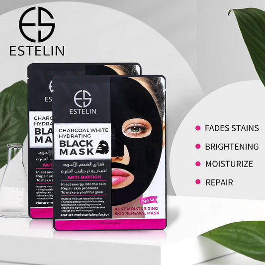 Estelin Charcoal White Hydrating Black Acne Moisturizing Skin Renewal Mask - Dr-Rashel-Official