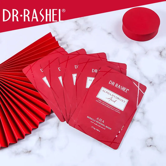 Dr Rashel Alpha Hydroxy Acid AHA Miracle Renewal Mask Sheets Pack of 5