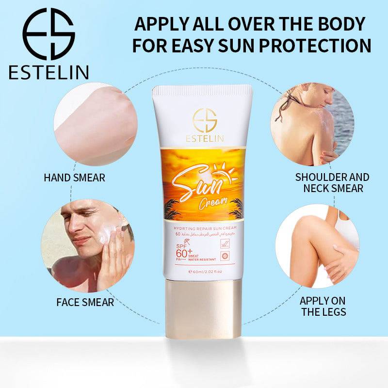 ESTELIN Hyaluronic Moisturizing and Repairing Sun Cream SPF60+ - Dr-Rashel-Official