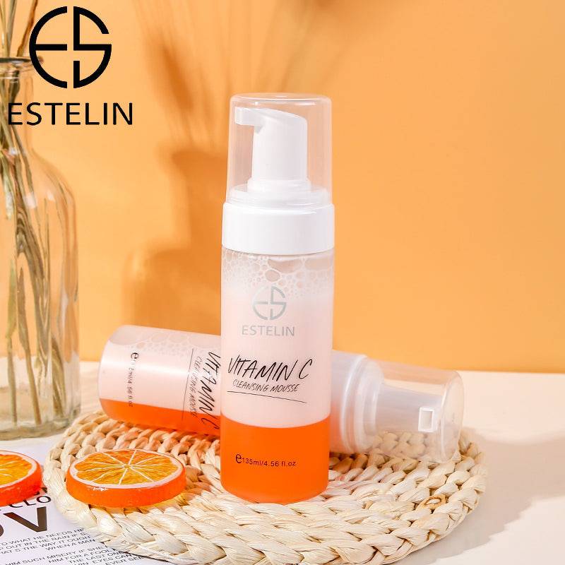 ESTELIN Skin Care Deep Cleaning Pore Cleaning Vitamin C Cleansing Mousse 135ML - Dr-Rashel-Official