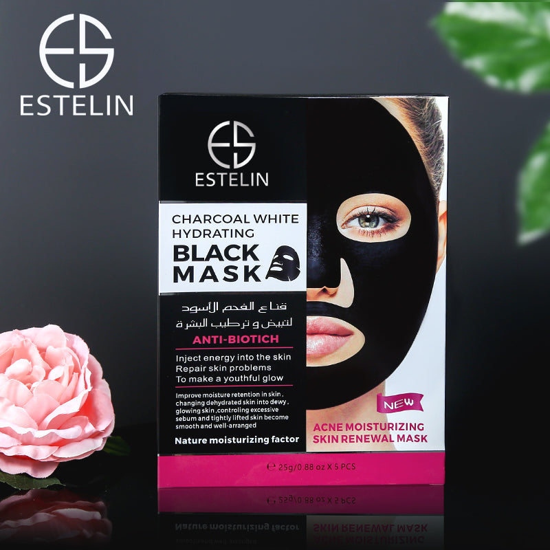 Estelin Charcoal White Hydrating Black Acne Moisturizing Skin Renewal Mask - Dr-Rashel-Official