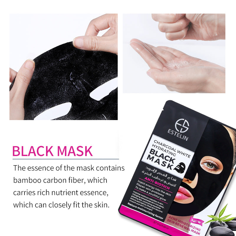 Estelin Charcoal White Hydrating Black Acne Moisturizing Skin Renewal Mask - Dr-Rashel-Official