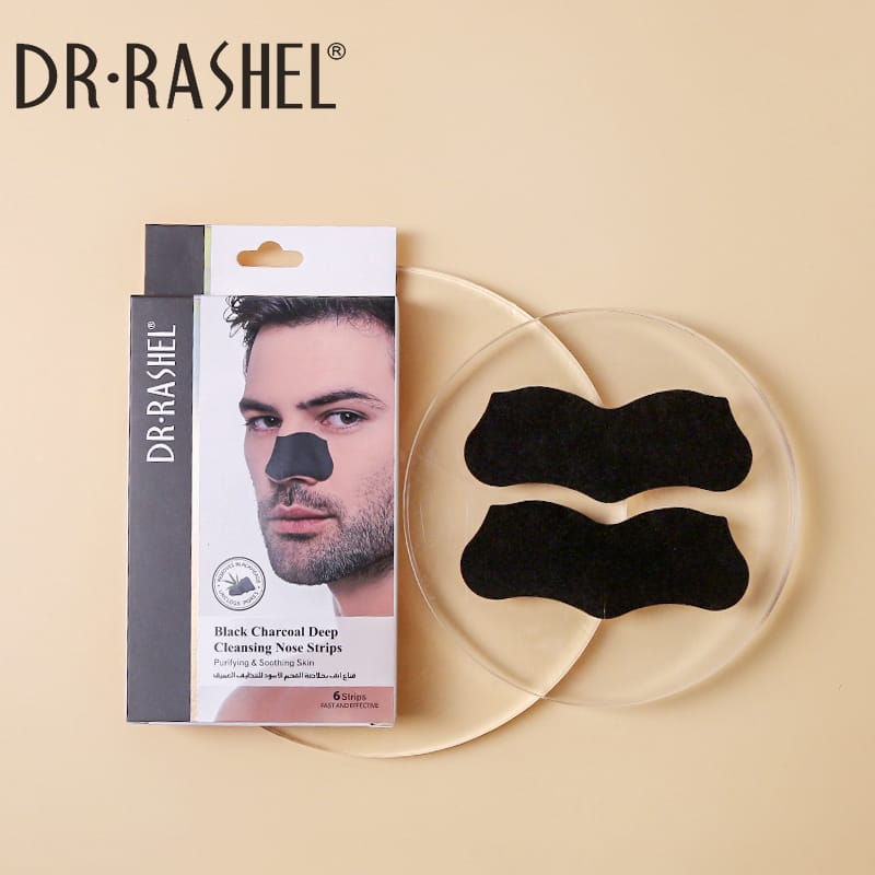 Dr.Rashel Black Charcoal Deep Cleansing Nose Strips For Men - 6pcs - Dr-Rashel-Official