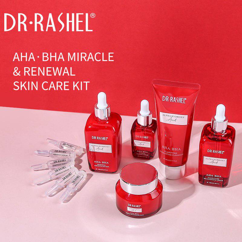 DR RASHEL AHA BHA Miracle Renewal Skin Care Set Facial Care Kit Pack Of 11 - Dr-Rashel-Official