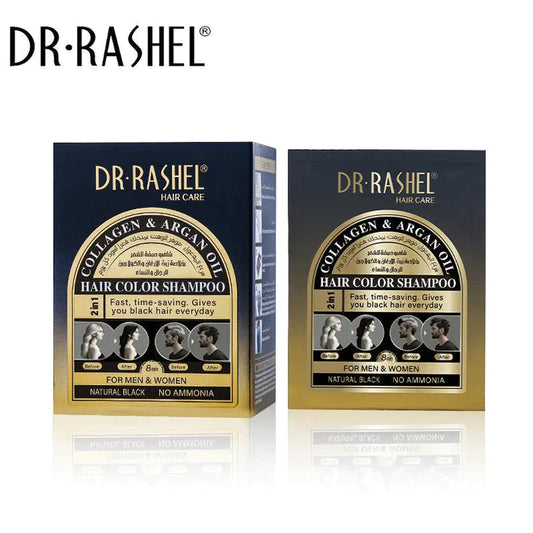 Dr.Rashel Collagen And Argan Oil Hair Color Shampoo Sachet - 25ml