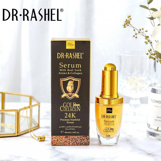 DR.RASHEL 24 K Real Gold Atoms Ampoule Collagen Makeup Primer Anti Wrinkle Hyaluronic Acid Face Whitening Serum - Dr-Rashel-Official