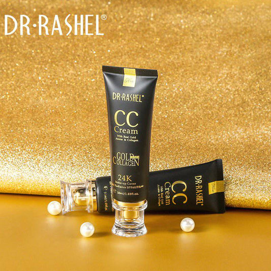 Dr.Rashel 24K CC Cream Gold & Collagen Make Up Cover Gold Radiance SPF60/PA++ - 50ml - Dr-Rashel-Official