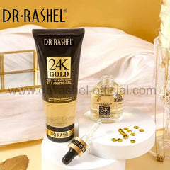 Dr.Rashel 24K Gold Radiance & Anti-Aging Cleansing Gel + Eye Serum - Pack of 2 - Dr-Rashel-Official