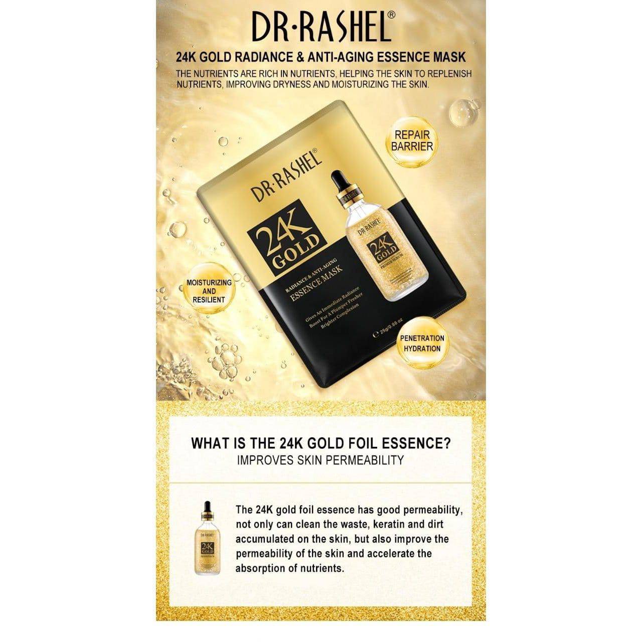 Dr.Rashel 24K Gold Radiance & Anti-Aging Essence Mask - Dr-Rashel-Official