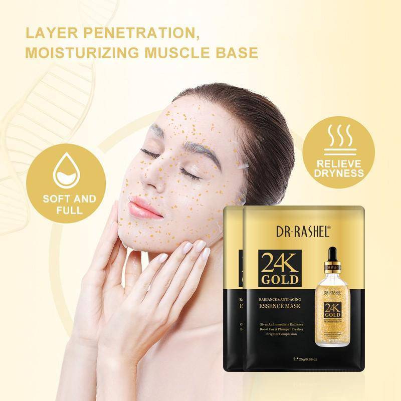 Dr.Rashel 24K Gold Radiance & Anti-Aging Essence Mask - Dr-Rashel-Official