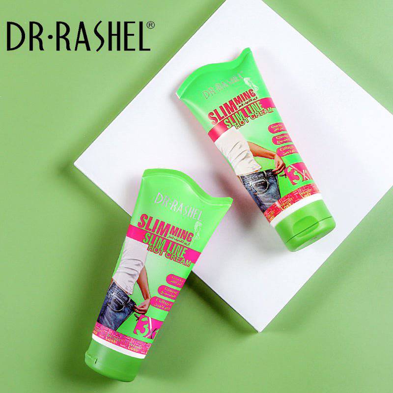 Dr.Rashel 3 in 1 Slimming Slim Line Hot Cream with Green Tea Collagen & Ginseng Formula For Slim Fit - 150gms - Dr-Rashel-Official