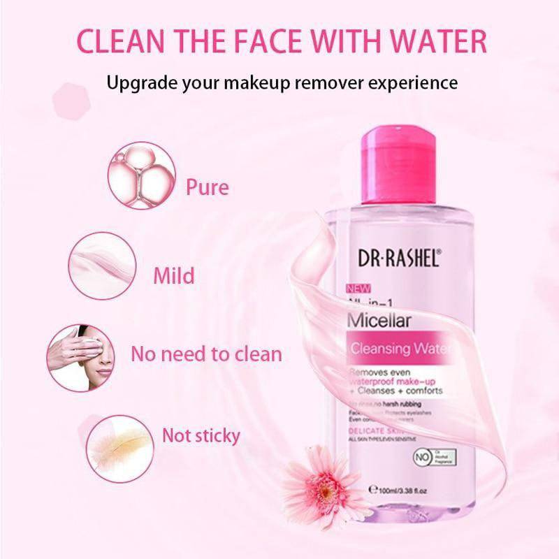 Dr.Rashel All-in-1 Micellar Cleansing Water Deep Action Gentle Moisture Makeup Remover Water - Dr.Rashel - Cleansing Water - Dr-Rashel-Official
