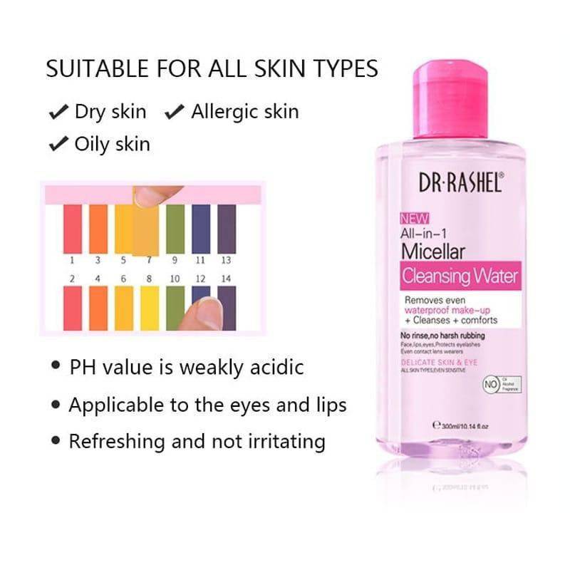 Dr.Rashel All-in-1 Micellar Cleansing Water Deep Action Gentle Moisture Makeup Remover Water - Dr.Rashel - Cleansing Water - Dr-Rashel-Official