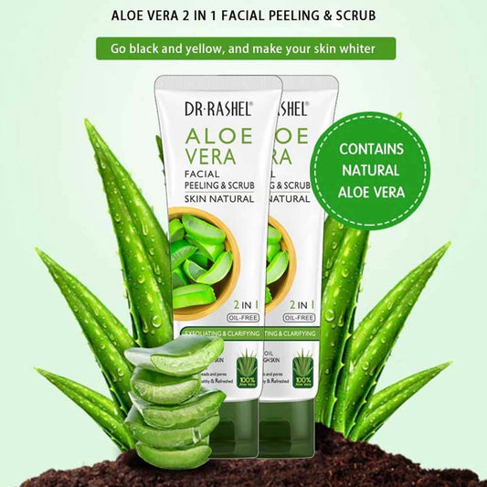 Dr. Rashel Aloe Vera Facial Peeling & Scrub Skin Natural 2 In 1 Oil-Free Exfoliating & Clarifying - Dr-Rashel-Official