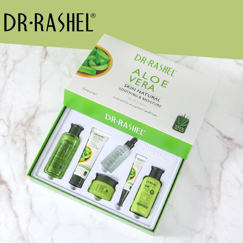 Dr.Rashel Aloe Vera Skin Natural Soothing & Moisture Skin Care Series - Pack of 6 With Box - Dr-Rashel-Official