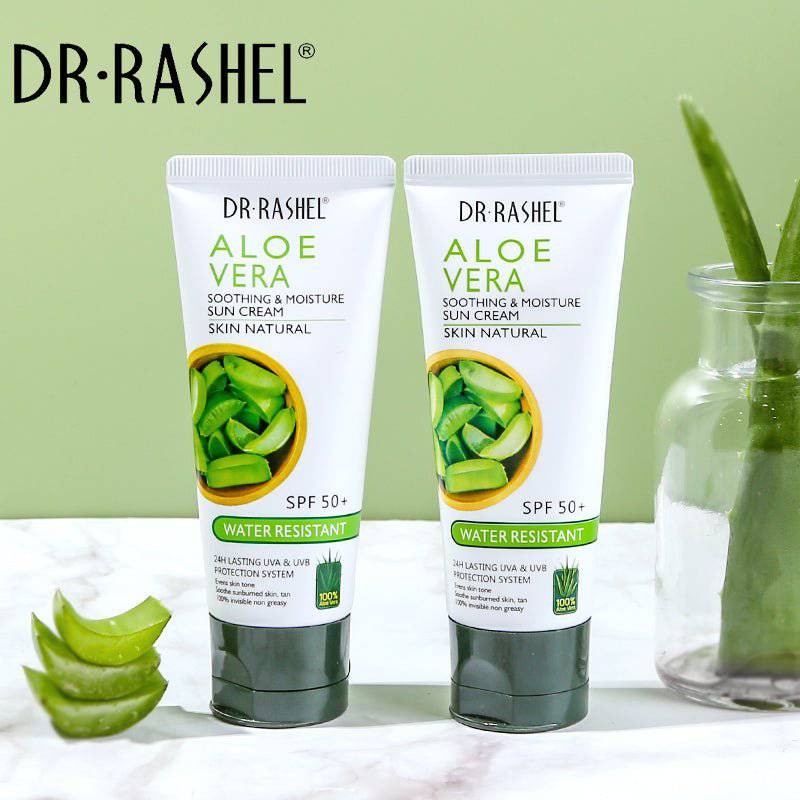 Dr.Rashel Aloe Vera Soothing & Moisture Sun Cream SPF 50+ Water Resistant - 60g - Dr-Rashel-Official