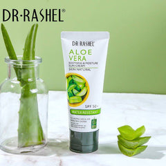 Dr.Rashel Aloe Vera Soothing & Moisture Sun Cream SPF 50+ Water Resistant - 60g - Dr-Rashel-Official