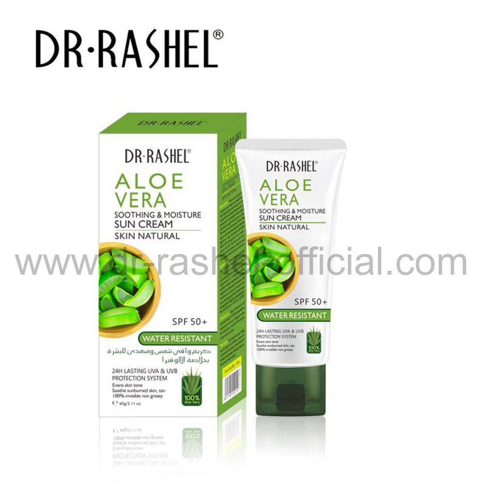 Dr.Rashel Aloe Vera Soothing & Moisture Sun Cream SPF 50+ Water Resistant - 60g - Dr-Rashel-Official