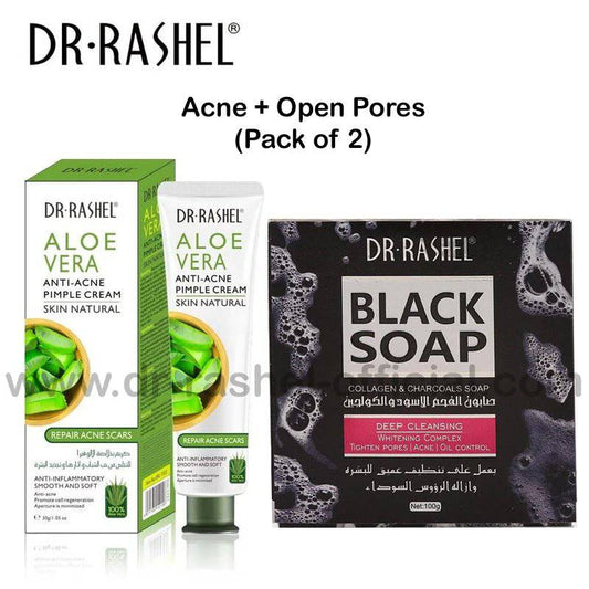 Dr.Rashel Charcoal Soap + Acne Pimple Cream - Pack of 2 - Dr-Rashel-Official