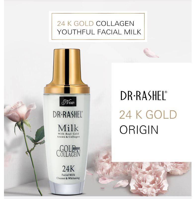 Dr.Rashel Milk with Real Gold Atoms & Collagen 24K Facial Milk Cleaner & Whitener - Dr-Rashel-Official